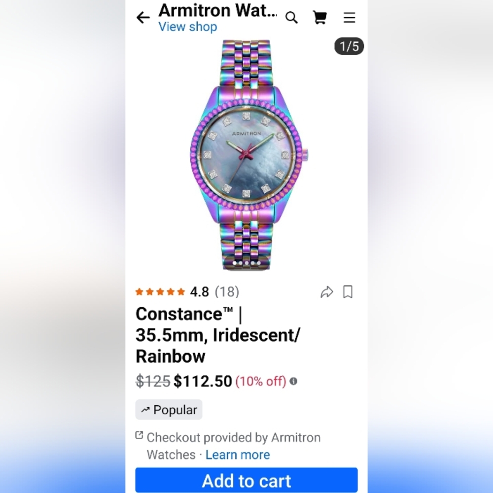 Armitron Iridescent Watch